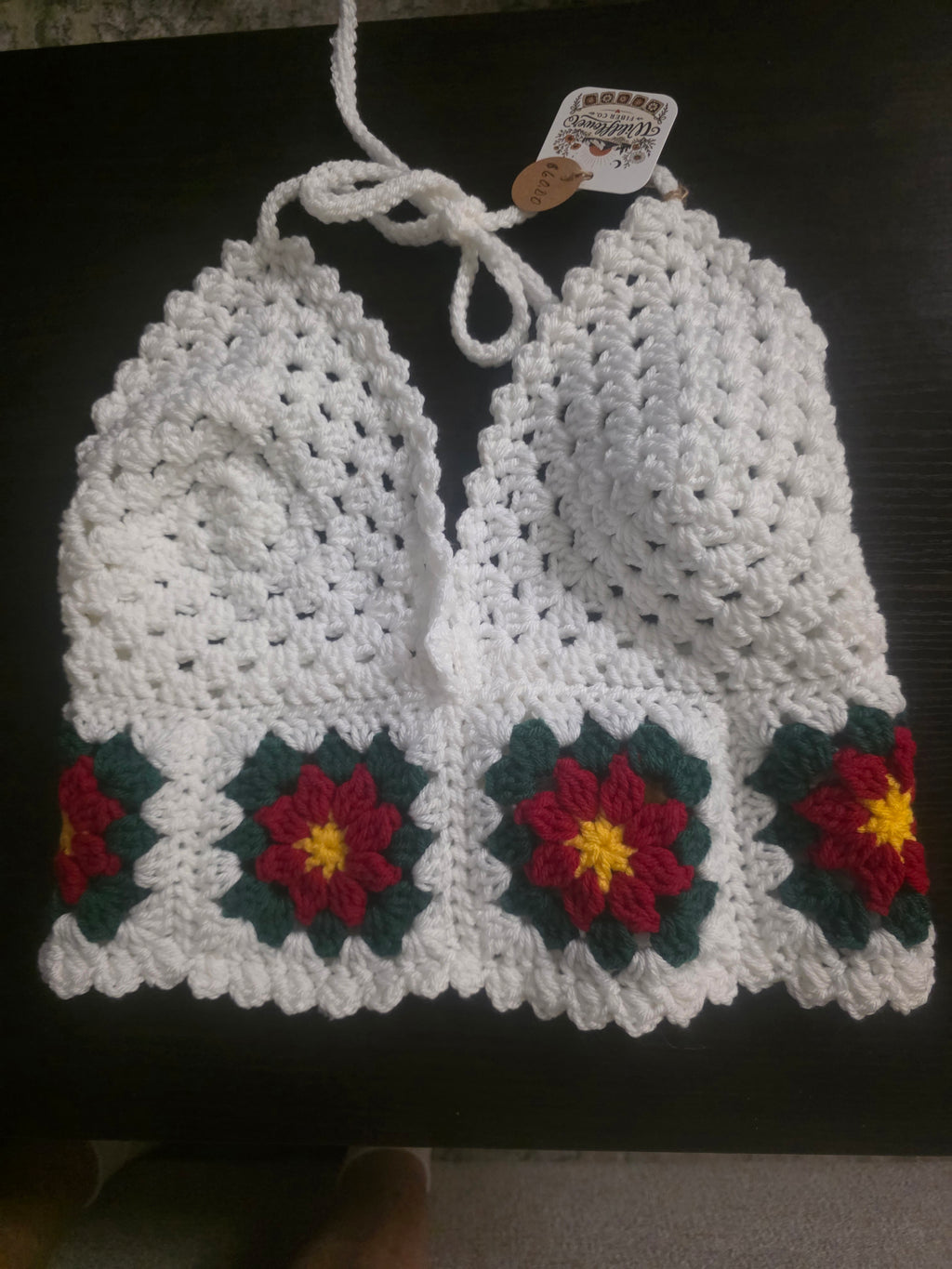 Desert Poinsettia Crochet Halter