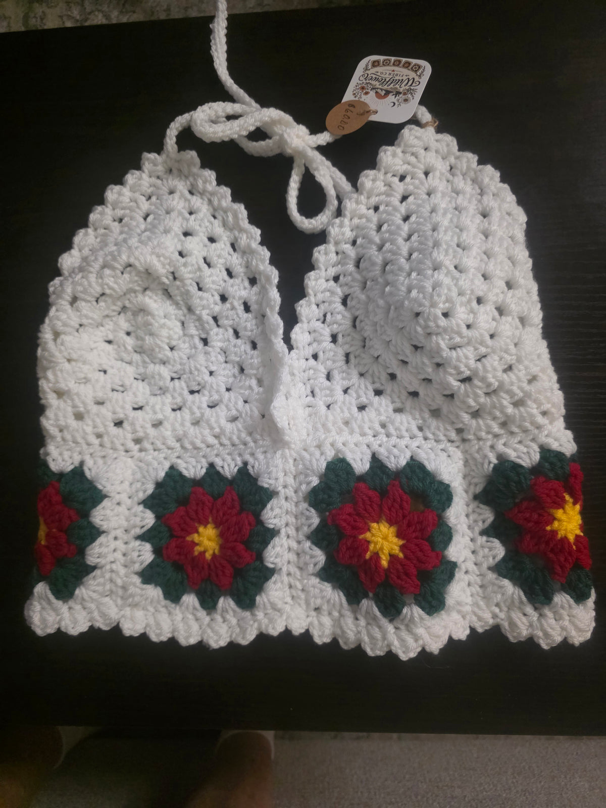 Desert Poinsettia Crochet Halter