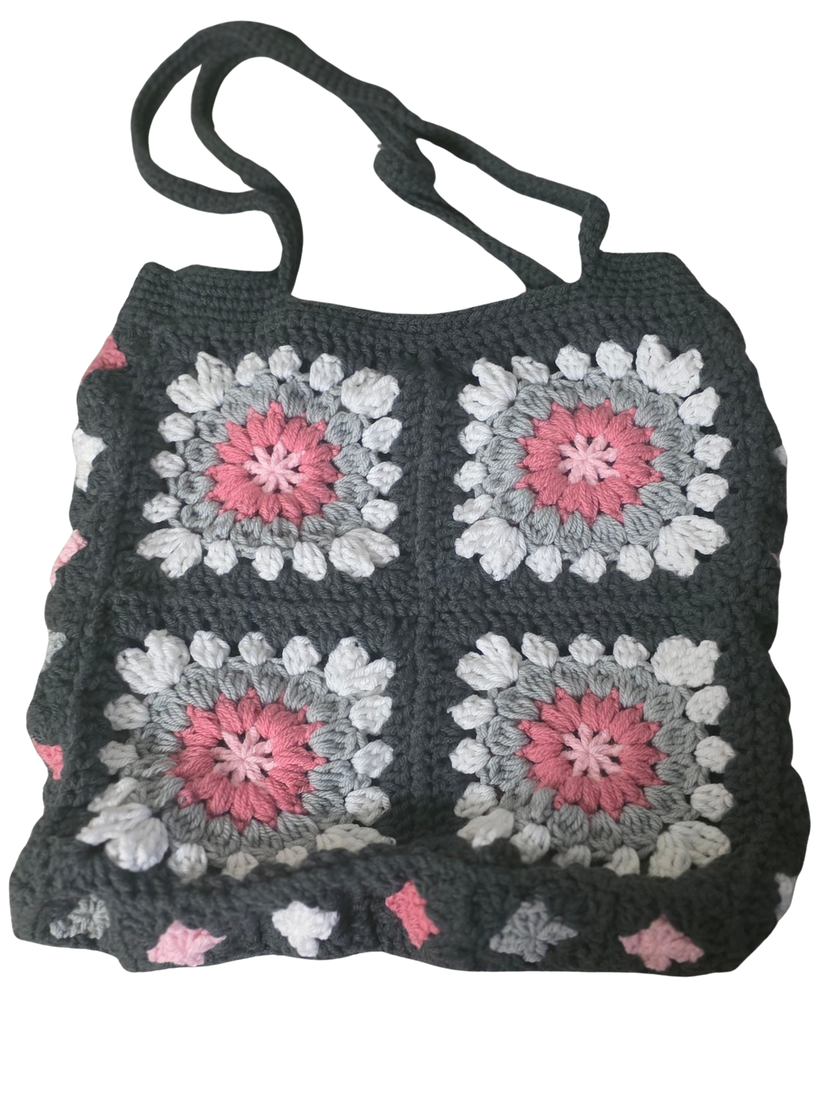 The wildflower granny square tote.
