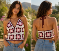 Berry Blossom Granny Square Halter